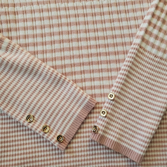 LIZ CLAIBORNE Striped Ribbed Lightweight Sweater Tunic M - Picture 9 of 9